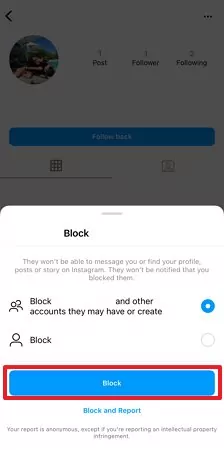 confirm to block