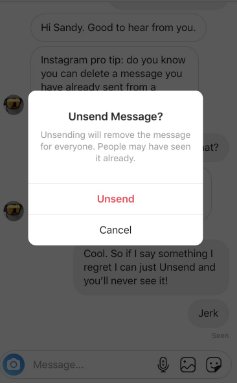 confirm unsend messages