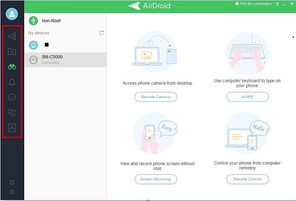connect phone to pc with airdroid