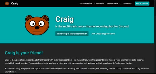 Craig Bot website
