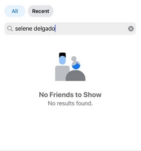 no results found of the name on Facebook
