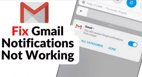 fix Gmail notifications not working