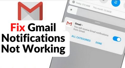 solution si plus de notification Gmail