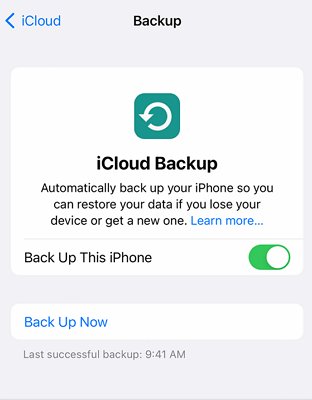backup iCloud
