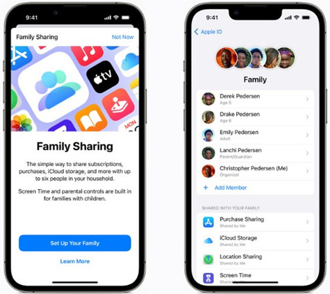 iOS Family Sharing setup