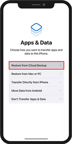 restore iCloud backup