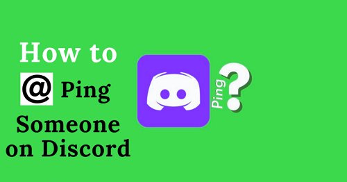 ping someone on Discord