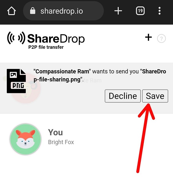 share drop