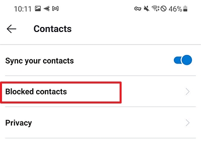 Skype blocked contacts