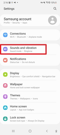 tap on the sounds and vibration