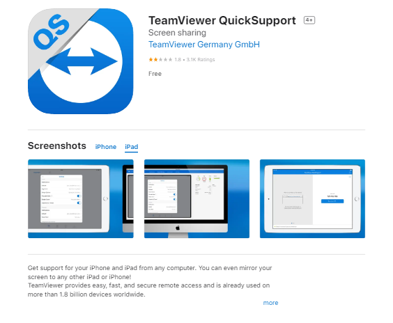 teamviewer ipad