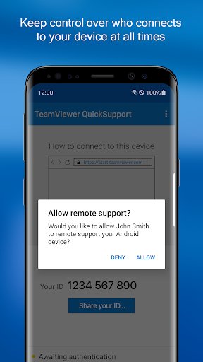 teamviewer quicksupport allow