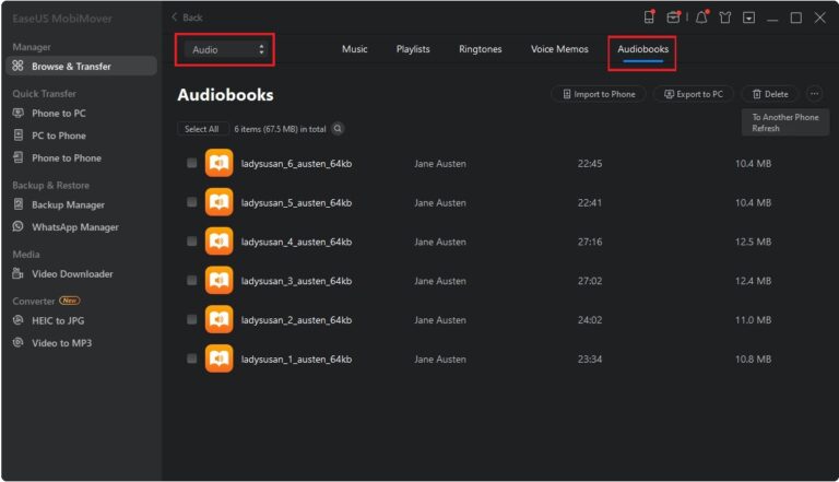 transfer audiobooks to iphone 
