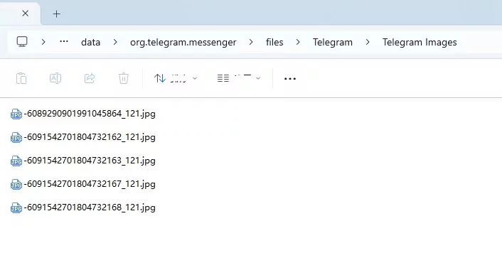view Telegram deleted messages via image folder on PC