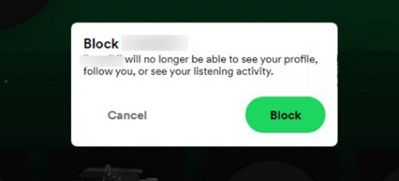 block on Spotify