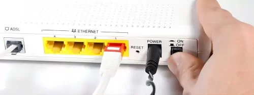 reboot the router