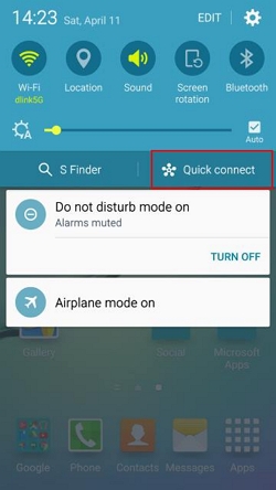 Most Samsung Galaxy devices have a feature called Quick Connect
