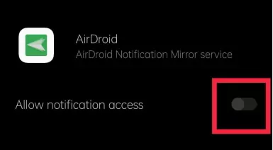 airdroid personal allow notification access