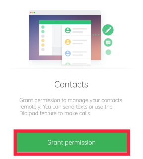 airdroid personal contacts grant permission
