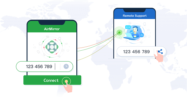 AirMirror conectar AirDroid Asistencia remota