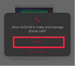 allow make and manage phone calls