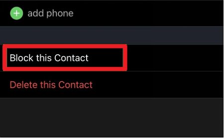 block this contact 