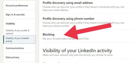 unblock someone on LinkedIn