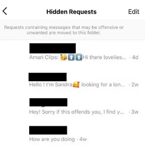 Instagram hidden messages