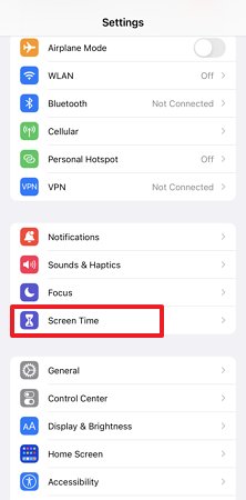 iPhone screen time feature
