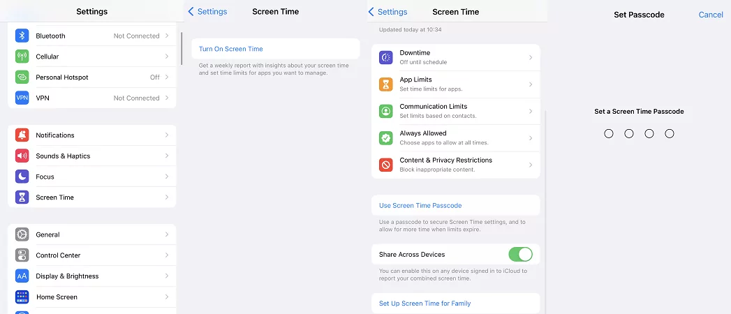 lock apps on iPhone with Screen Time Passcode