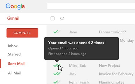 Mailtrack interface