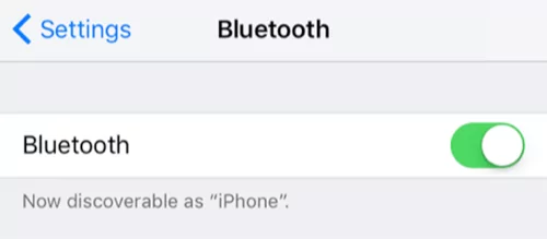 Activar Bluetooth en el iPhone