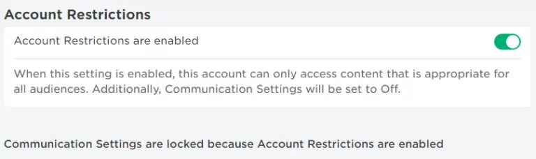 set up account restrictions on Reoblox