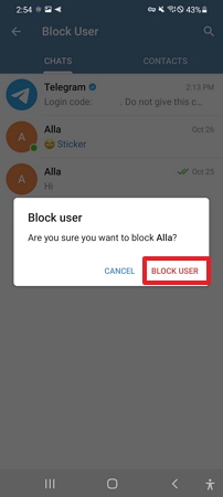 select-a contact to block