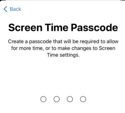 set Screen Time passcode 