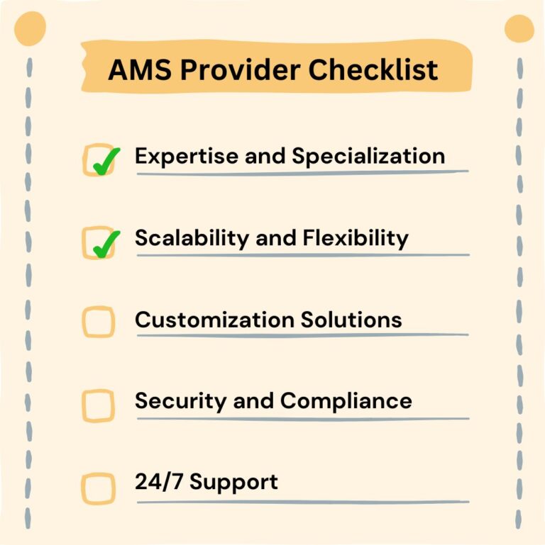 ams provider checklist