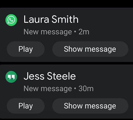 notifications sms Android