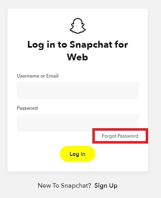 click on forget password