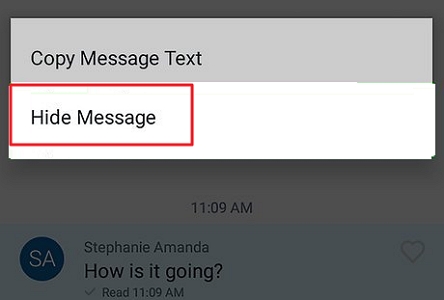 hide messages on GroupMe