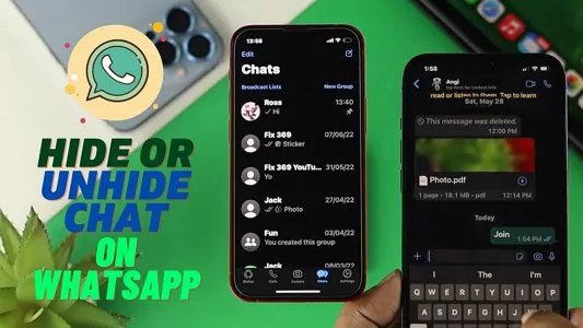 hide and unhide WhatsApp chat