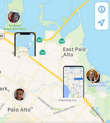 share location between iPhone and Android