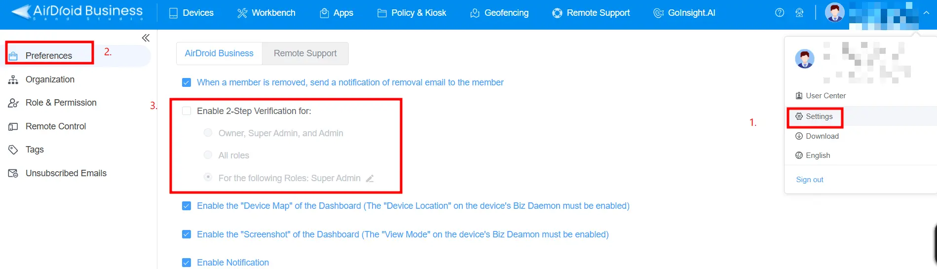 2 step verification