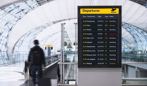 airport digital signage