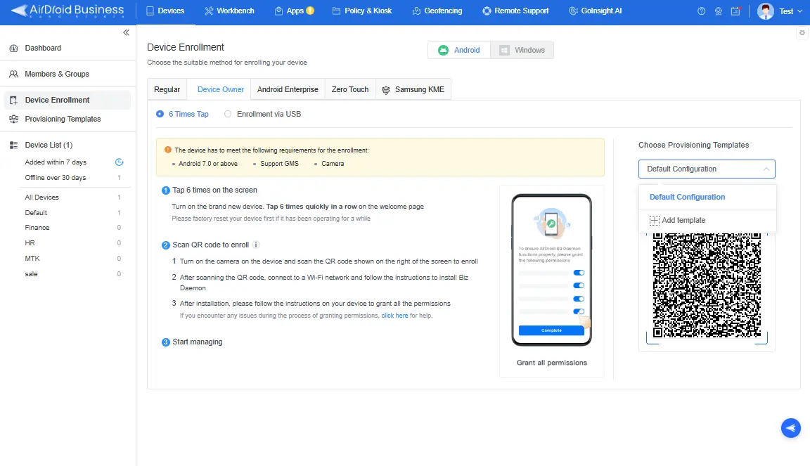 android device enrollment