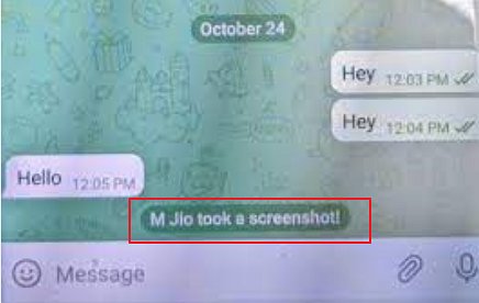 Telegram screenshot notification
