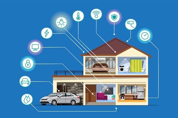 Smart home with IoT device monitoring