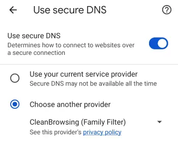 Aplicativo do Chrome habilita DNS seguro