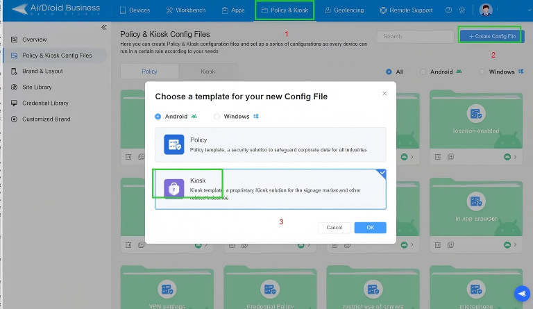 create kiosk