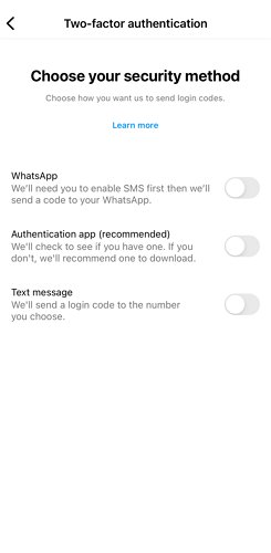 enable Two-factor authentication