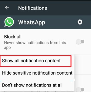 enable WhatsApp notification